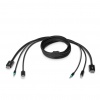 6FT Belkin Secure DisplayPort Stereo Mini Jack Male To DisplayPort USB Type B Male KVM Cable - Black Image