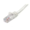 StarTech Cat5e 1m RJ-45 Snagless Ethernet Network Cable White Image