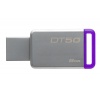 8GB Kingston DataTraveler 50 USB3.0 Flash Drive Purple/Silver Image