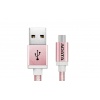 AData Android USB to Micro USB Charging/Sync Cable, 100cm - Rose Gold Image