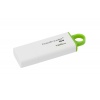 128GB Kingston DataTraveler G4 USB 3.0 Flash Drive - White/Green Image