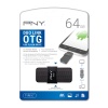 64GB PNY Duo Link OTG USB 3.1 Type-A/Type-C Flash Drive - Black Image