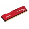 8GB Kingston HyperX Fury DDR3 1600MHz CL10 Dual Channel Kit (2x 4GB) - Red Image