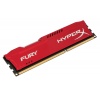 16GB Kingston HyperX Fury DDR3 1600MHz CL10 Dual Channel Kit (2x 8GB) - Red Image