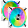Corsair iCUE QL140 RGB 140 mm Computer Case Fan - Dual Pack - White