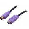 C2G 6ft Ultima PS/2 Keyboard Extension Cable - Black & Purple Image