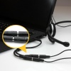 StarTech Separate headphone / microphone plugs - 3.5mm 4 position to 2x 3 position 3.5mm M/F  Headset adapter Image