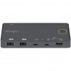 StarTech.com 2 Port Hybrid USB-A + HDMI/USB-C 4K KVM Switch Image