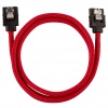 Corsair Premium Sleeved SATA III Cables 60cm (2 Pack) - Red Image