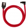 Corsair Premium Sleeved SATA III Cables 90° Connector (2 Pack) - Red Image