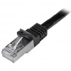 StarTech.com Shielded (SFTP) Cat6 RJ45 Patch Cable 1m – Black Image