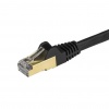 StarTech.com 10 Gigabit Shielded (SFTP) Cat6a RJ45 Patch Cable 1m – Black Image
