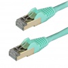 StarTech.com 10 Gigabit Shielded (SFTP) Cat6a RJ45 Patch Cable 0.5m – Aqua Image