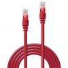 Lindy U/UTP Cat6 RJ45 Patch Cable 2m – Red Image