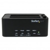 StarTech.com USB 3.0 SATA Hard Drive Duplicator & Eraser Dock - Standalone 2.5/3.5in HDD & SSD Eraser and Cloner Image