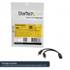 StarTech.com 3.5mm 4 Position to 2x 3 Position 3.5mm Headset Splitter Adapter - F/M Image