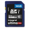 16GB Integral Ultima Pro SDHC 80MB/sec CL10 UHS-1 Memory Card Image