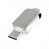 128GB Integral 360-C DUAL USB-C and USB-A 3.0 Flash Drive Capless Metal Casing Image
