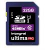 32GB Integral Ultima Pro SDHC 45MB/sec CL10 UHS-1 High-Speed memory card Image