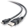 C2G 6.6FT USB Type-A Male to Micro USB Type-B Male Cable - Black Image
