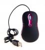 NEON Optical Mouse USB2.0 Dual-button with scroll-wheel Compact size Black/Pink Image