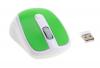NEON Wireless Optical Mouse USB Dual-button with scroll-wheel White/Green Image