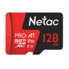 128GB Netac P500 Pro microSDXC CL10 UHS-I U3 V30 A1 Memory Card w/ SD Adapter Image