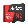 512GB Netac P500 Pro microSDXC CL10 UHS-I U3 V30 A1 Memory Card w/ SD Adapter Image