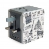 Retro Series Worldwide Travel Power Adapter with 2 USB ports (5V / 2.1A) -  Paris Edition Image