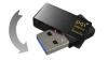 16GB PQI U822V Speedy USB Flash Drive - Black - Ultra-Fast USB3.0 Image