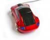 Optical USB Mouse Black/Red Racing Car Design Dual-button with LED lights and scroll-wheel Image
