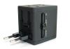 Rainbow Series Worldwide Travel Power Adapter with 2 USB ports (5V / 2.1A) - Black Edition Image
