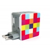 Retro Series Worldwide Travel Power Adapter with 2 USB ports (5V / 2.1A) -  Checkered Edition Image