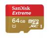64GB Sandisk Extreme microSDXC CL10 UHS-1 memory card for phones and tablets (300X Speed) Image