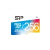 256GB Silicon Power Elite microSDXC CL10 UHS-1 85MB/sec Colorful Memory Card With Adapter Image