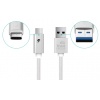 Team USB3.1 to USB Type-C Metallic Cable 100cm Silver (w/LED Charging Indicator) Image