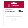 32GB Transcend JetFlash 710S Silver Metallic USB3.0 Flash Drive Image