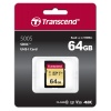 64GB Transcend 500S SDXC UHS-I U3 V30 SD Memory Card CL10 95MB/sec MLC Flash Image