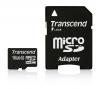 16GB Transcend microSDHC CL10 high-speed memory card with SD adapter Image