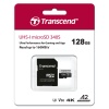128GB Transcend 340S microSD UHS-I U3 A2 Ultra Performance Memory Card w/Adapter Image