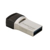 128GB Transcend JetFlash 890 Dual USB Flash Drive with USB3.1 and USB Type-C Connectors, Silver Image