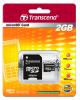 2GB Transcend microSD Memory Card with SD adapter Image