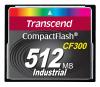 512MB Transcend CF 300X Speed SLC Industrial CompactFlash Memory Card Image