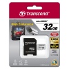 32GB Transcend High Endurance MicroSDHC Card CL10 w/SD Adapter Image