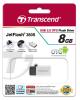 8GB Transcend Jetflash 380S OTG USB2.0 Flash Drive - Silver Edition Image