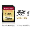 128GB Transcend Ultimate SDXC UHS-I U3 High-Speed Memory Card (95MB/sec read - 60MB/sec write) Image