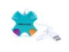 4-port USB Hub - Turquoise Star Design - USB2.0 Image