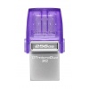 256GB Kingston Technology DataTraveler MicroDuo 3C USB3.2 Type-A With USB Type-C Flash Drive - Purple