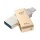 64GB PQI iConnect mini 102 USB Flash Drive For iPhone, iPod, iPad - Gold