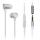 GEEQ White Flat-cable Metal Noise-isolating Earphone with Microphone